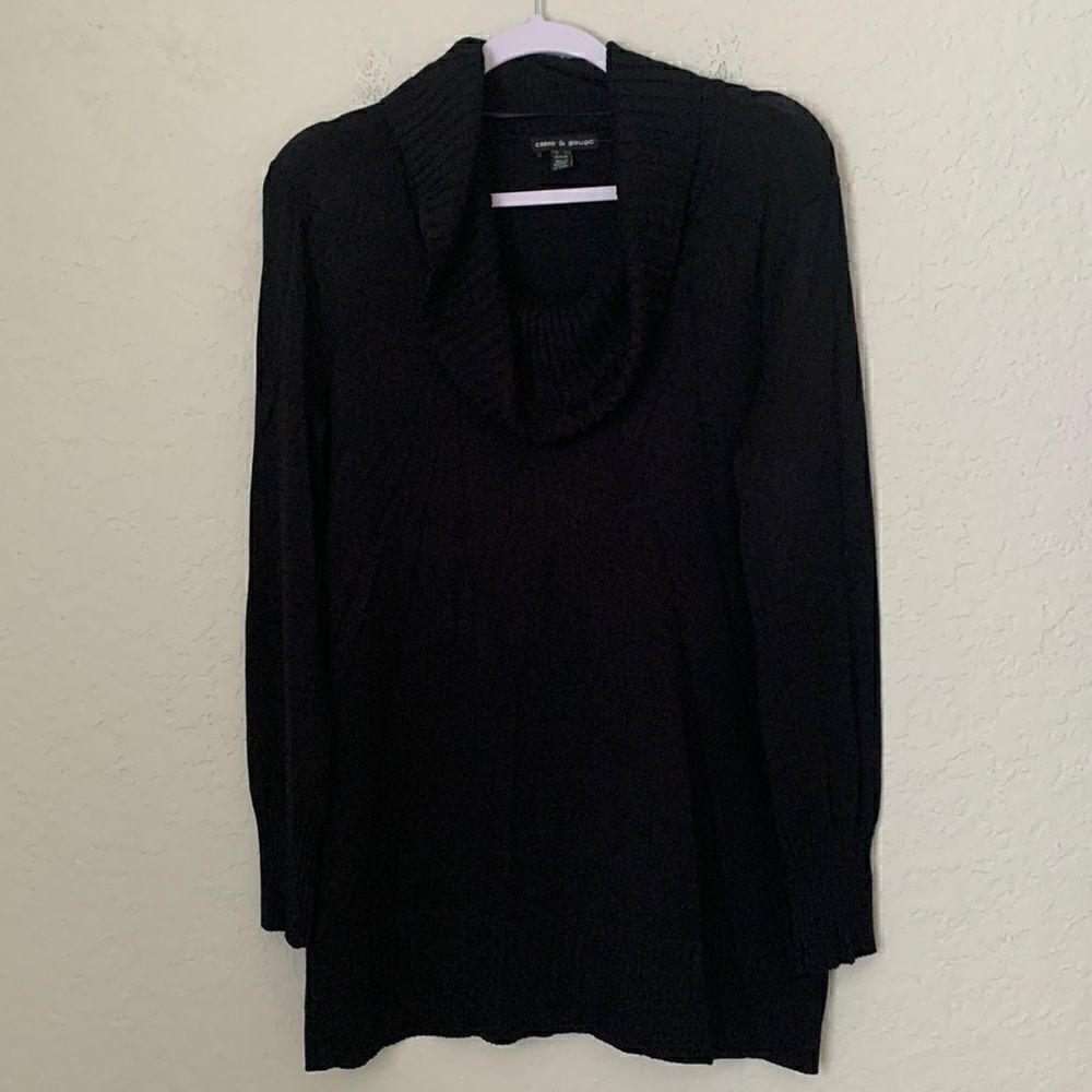 Cable & Gange Oversized Black Sweater Women’s Size M